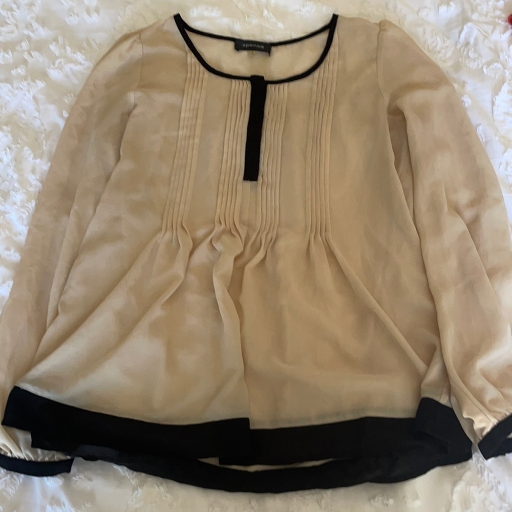 Small white and black blouse